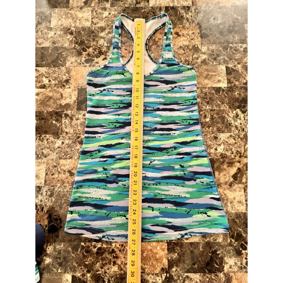 LULULEMON CAP HAT OS AND RACERBACK TANK TOP SIZE 6 PTP 14” Green And Blue Color - Picture 7 of 12